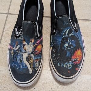 RARE Vans Black Star Wars (A New Hope) Sneakers Slip-On - Men's Listing
